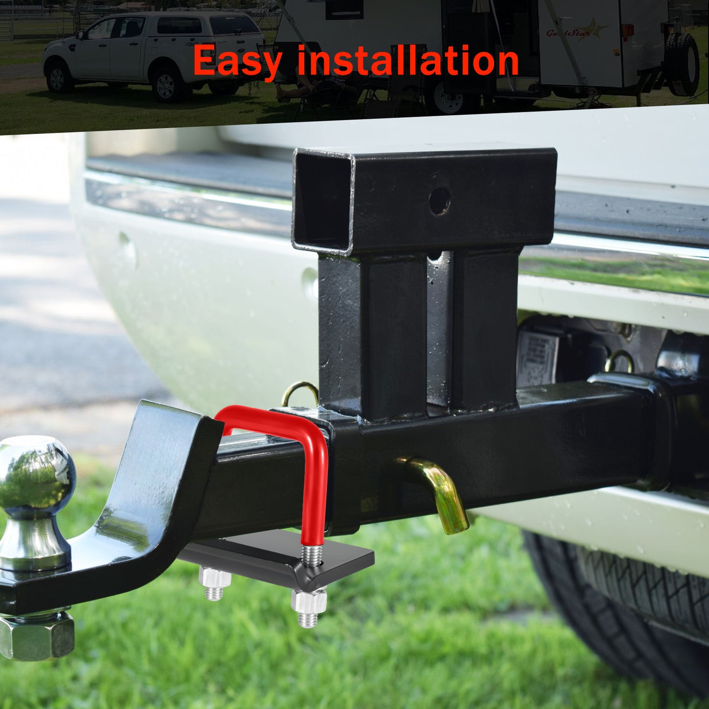 BOYISEN Anti Rattle Hitch Tightener - No Rattle Noise Hitch Clamp for 1.25” inch Trailer Hitches,Rust-Free Hitch Stabilizer,Reduce Movement on Hitch Mount Hitch Cargo Carrier Bike Rack