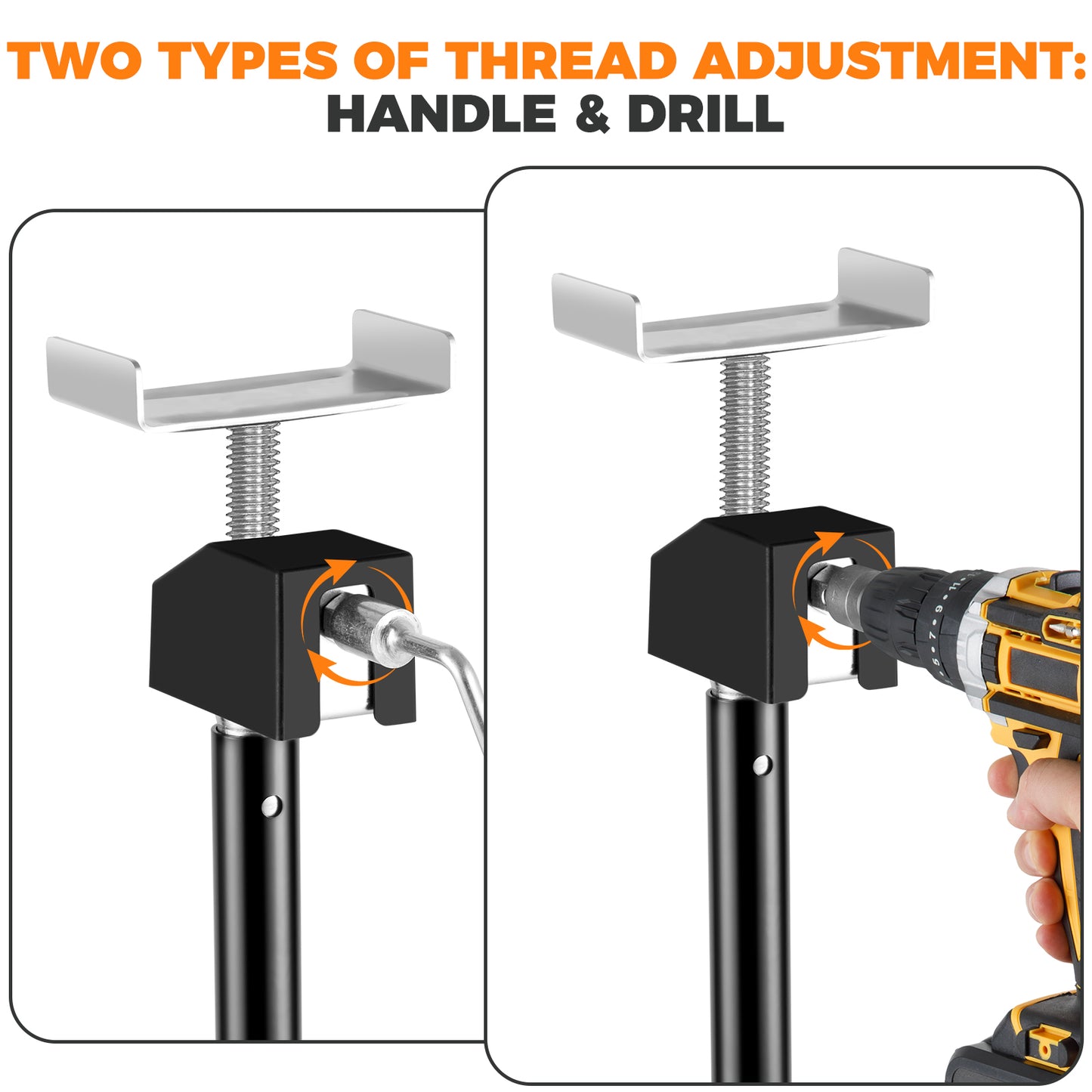 BOYISEN RV Slide Out Support Jacks 20"-49" Height Adjustable by Power Drill or Handle, Heavy Duty Camper Slideout Stabilizer Jacks Supports up to 5000lbs